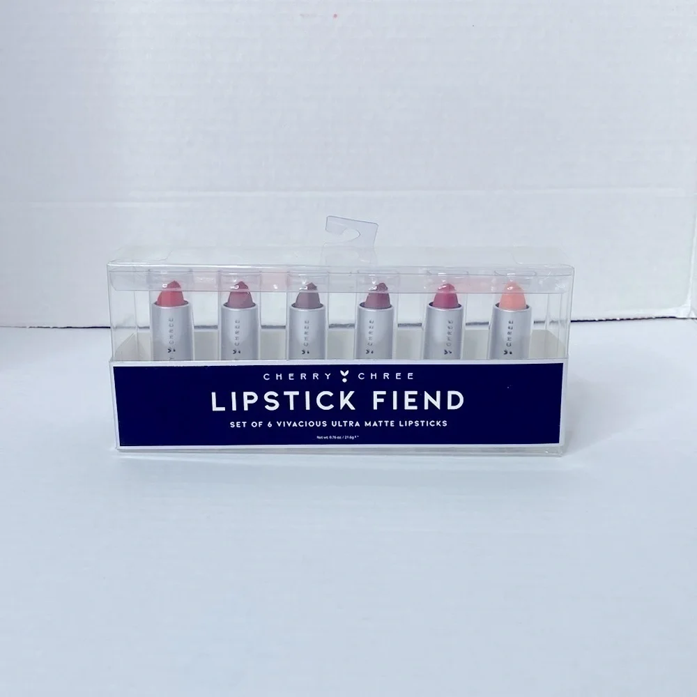 Cherry Chree Lipstick Fiend Set of 6 Vivacious Ultra Matte Lipsticks